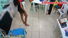 behind the scenes, latina stepdaughter gets quick hd fuck in backroom tattoo