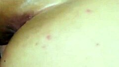 Bent over brunette prostitute getting her big ass fucked doggy style with deep anal penetration.