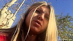 Blonde teen ripped her clothes in public barcelona trip, getting fucked outdoors by amateurs