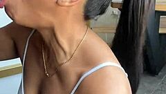 Doggystyled BBC model orally pleasured