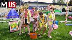 jerkaoke summertime orgy featuring madison morgan, rosalyn sphinx, and more fun