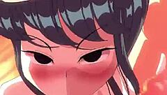 Komi San's Tempting Blowjob With Big Tits And Monster Cock