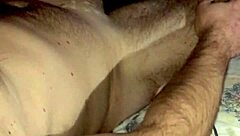 jerking off my small cock till cum covers it