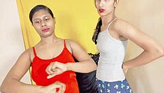 janet gunn gives handjob with small tits in night of the running man