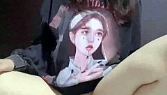 feeling the intense pleasure of solo play leading to a powerful squirt backstage