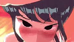 Komi San's Tempting Blowjob With Big Tits And Monster Cock