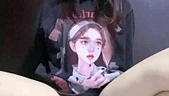 feeling the intense pleasure of solo play leading to a powerful squirt backstage