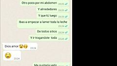 My latina girlfriend tries the cum and loves it on web chat 😍