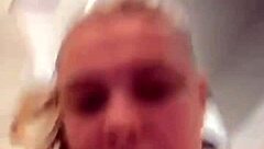 fingering shaved pussy to orgasm in public