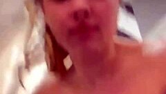 fingering shaved pussy to orgasm in public