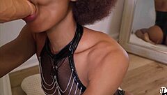 she celebrates summer start by dancing pretty, giving blowjob with cum in mouth