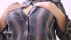 curvy pinay chubby babe plays with huge natural tits and big nipples