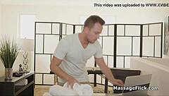 curvy wet plumber gags on masseurs cock during shower bath