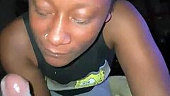 Teen Neighbor Secret Blowjob - Can You Handle Her Sloppy Ebony Deepthroat Skills?