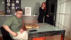 You stole my pizza, redhead delivery girl? Now get fucked rough as punishment