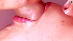 CHEATING WIFE TAKES CUM IN MOUTH UP CLOSE!