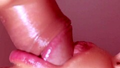 CHEATING WIFE TAKES CUM IN MOUTH UP CLOSE!