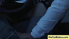 i'm playing with my big tits in the car while my friend watches, tomie tang and charles dera