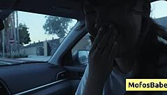 i'm playing with my big tits in the car while my friend watches, tomie tang and charles dera