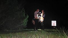 I met two fans at the club and got so wet that I let them fuck me right in the street during an uncensored orgy