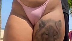 left a guy slap my butt on the beach, shocked but ended up sucking