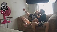 Pierced Nipples And Tattoo Shine In Roleplay As Pretty Brunette Handles Monster Cock In Gay Encounter