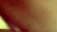 Teasing lick on ass in backyard with bodybuilder