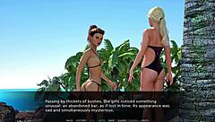 Let's play on the beach with a blonde