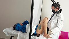 i feel so turned on watching this latina with big ass get fucked raw by the doctor in hospital, natural tits bouncing as patient takes it