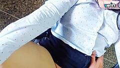 Amateur brunette in heels bends over doggystyle for fat curvy ass tattoo fucking by teacher.