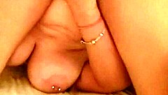 Oh man, fucking my friend with big tits and squirting while husband waits outside 😏🏠