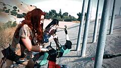 Foursome Cosplay Licking Big Tits And Asses