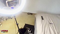 Mia Caliente's first porn: tall sexy teen takes huge creampie in tight pussy