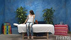 Relaxing exposed body massage session in a casual setting