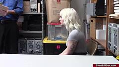 Blonde Teen Shoplifter Gets Disciplined by Officer's Hard Dick in Lingerie
