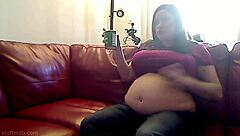 does this fat latina milf's big ass and belly turn you on while she stuffs ice cream?