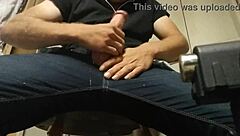 Playing with my stiff cock until i cum