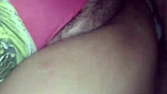 wife rubs dick on pussy and gives creampie to eater