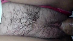 wife rubs dick on pussy and gives creampie to eater