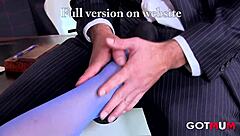 milf secretary indulges in foot fetish with boss