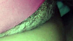 wife rubs dick on pussy and gives creampie to eater