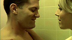 aurora snow bent over in black stockings for handjob and assfucking with cum