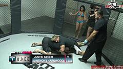 Chubby British brunette BBW with big tits feels dirty fucking curvy fighter