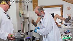 20-year-old sexy blonde Ariela Donovan gets her naughty pussy examined by two old gynecologists in the hospital 😜
