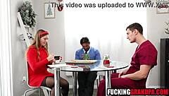 Teen Step Granddaughter Gets Banged Hard By Santa Step Grandpa In Shaved Pussy Action
