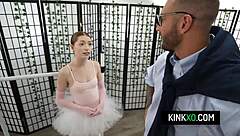 skinny teen ballerina myra moans tries out for the play role with the director