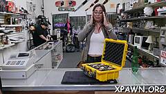 so this amateur european chick is getting sucked and fucked hard in the backstage casting room