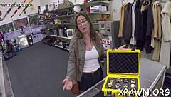 so this amateur european chick is getting sucked and fucked hard in the backstage casting room