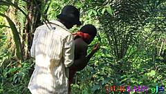 Horny Bush Girl Fucked by Lucky Village Hunter!