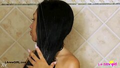 Amazing Brunette with Sexy Body in Shower